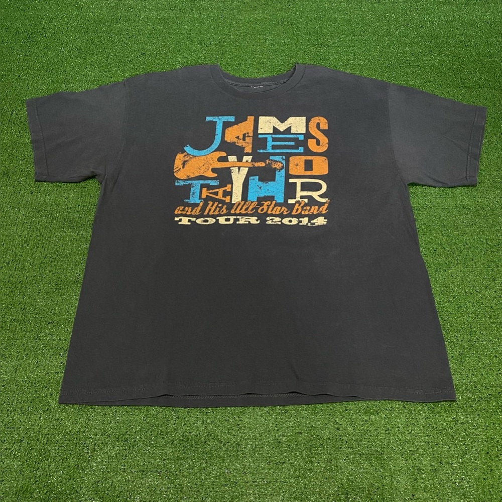 James Taylor All-Star Band 2014 Tour T-Shirt Men's Large Black Folk Rock Concert